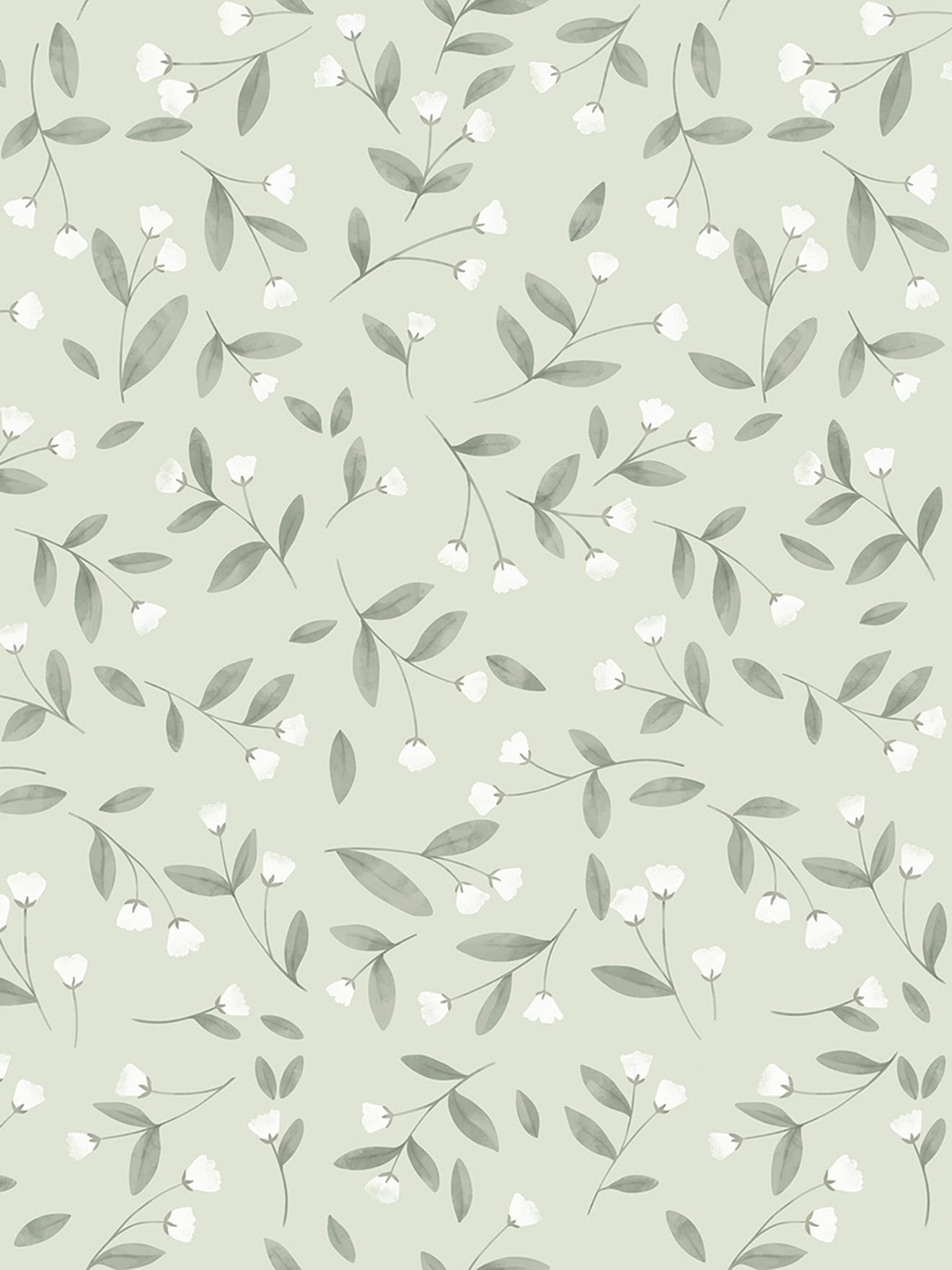 Papier peint Jolis bourgeons vert (Lilipinso) - Image 2