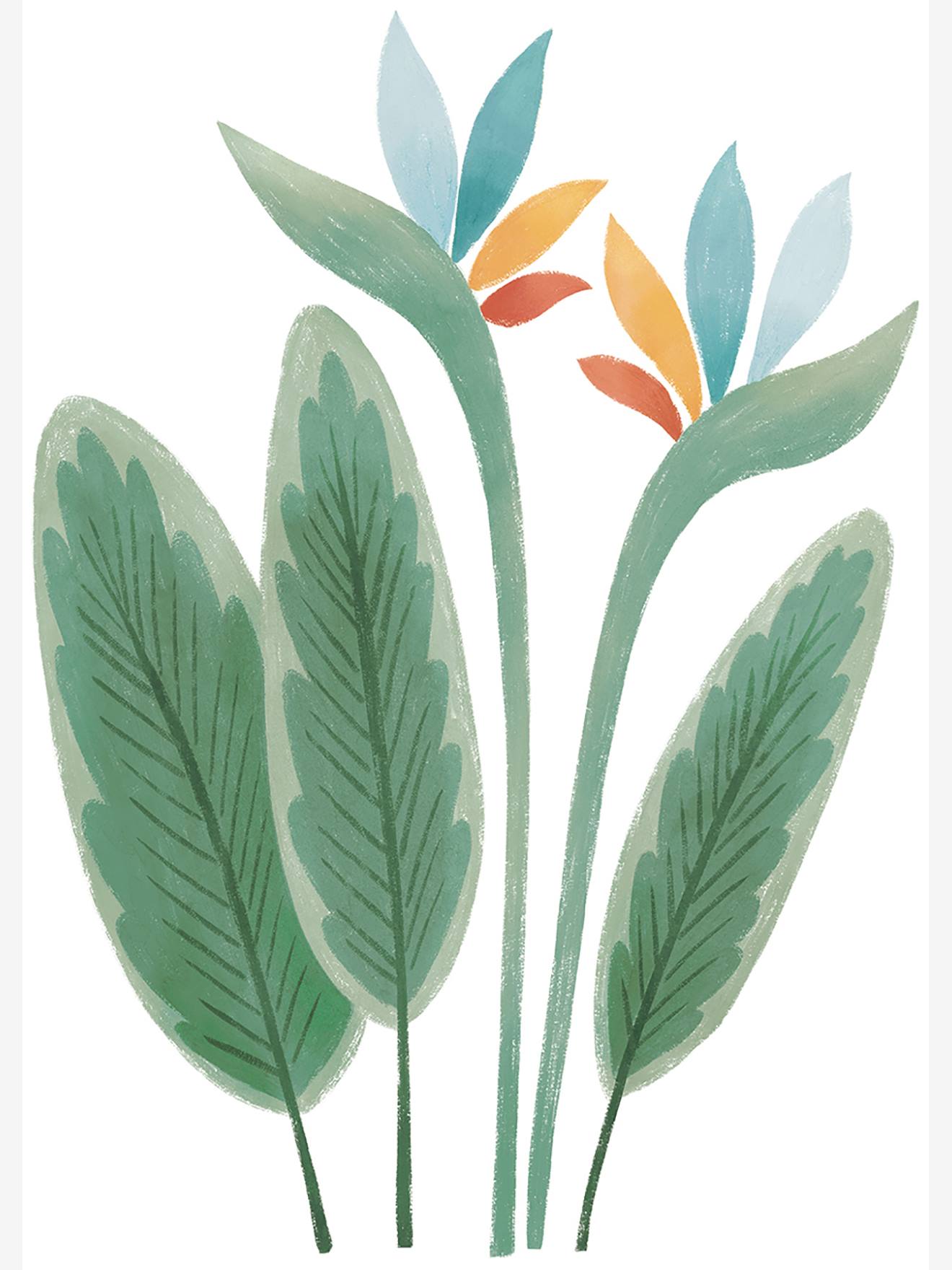 Stickers Fleurs oiseau du paradis YUTSUNI vert (Lilipinso) - Image 1