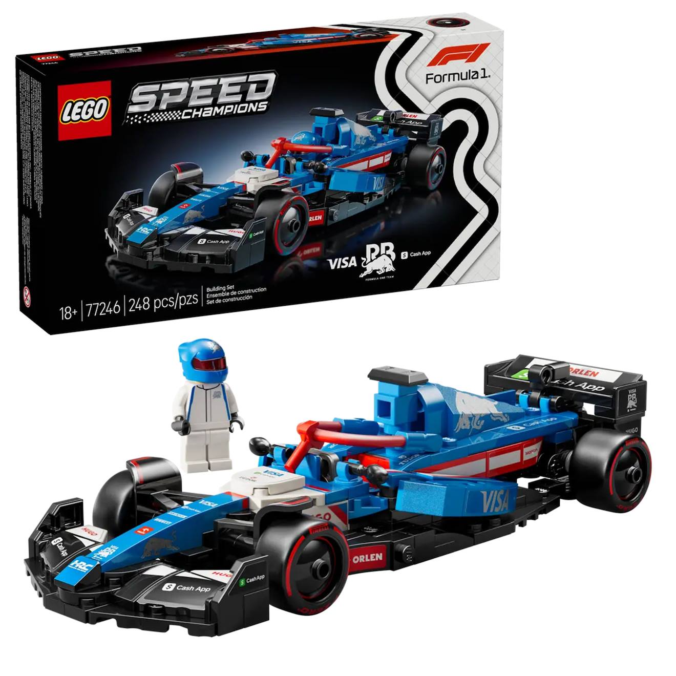 Speed Champions Voiture F1® Visa Cash App Rb Vcarb 01 77246 Multicolore