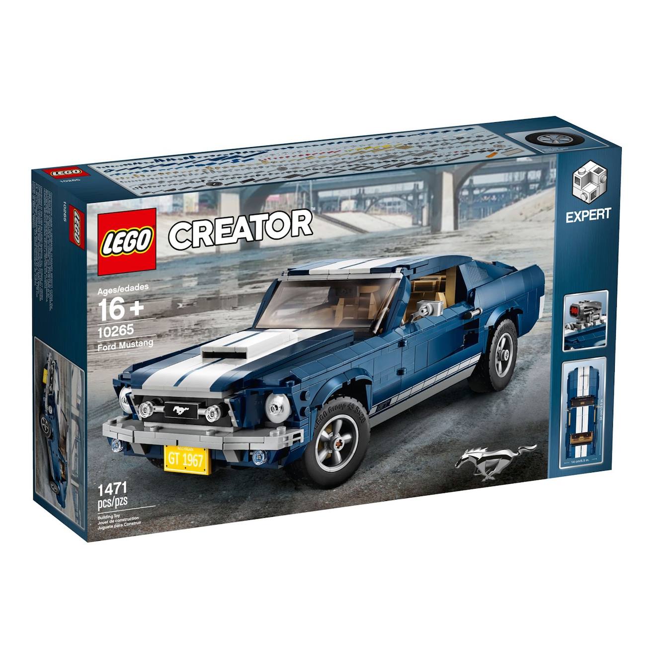 Creator Expert - Ford Mustang 10265 Bleu Et Blanc