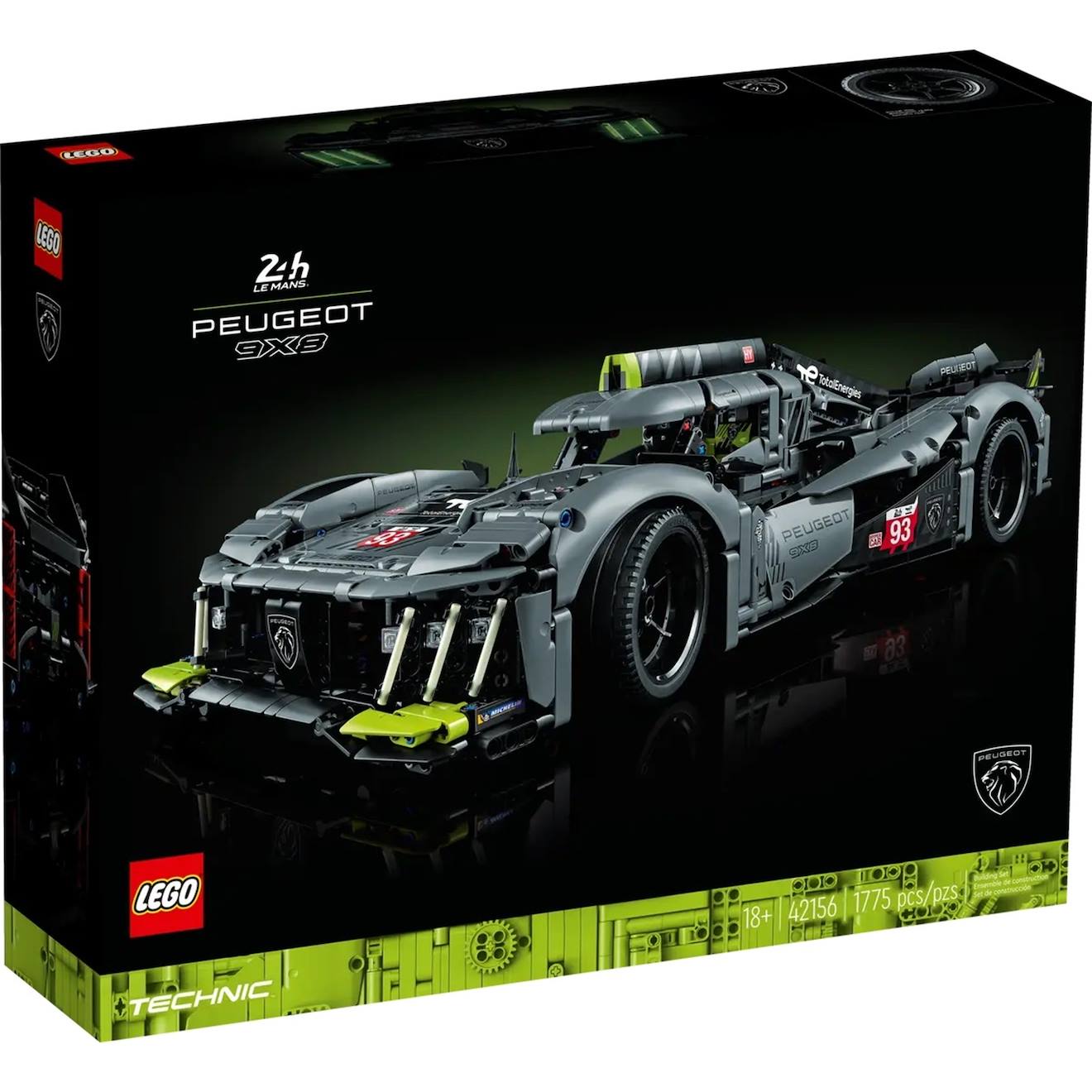 Technic Peugeot 9x8 24h Le Mans Hybrid Hypercar 42156 Multicolore
