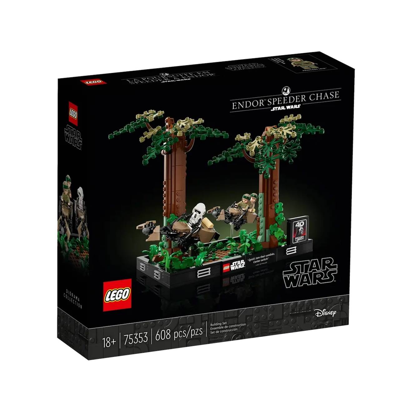 Star Wars Diorama De La Course-poursuite En Speeder Sur Endor 75353 Multicolore