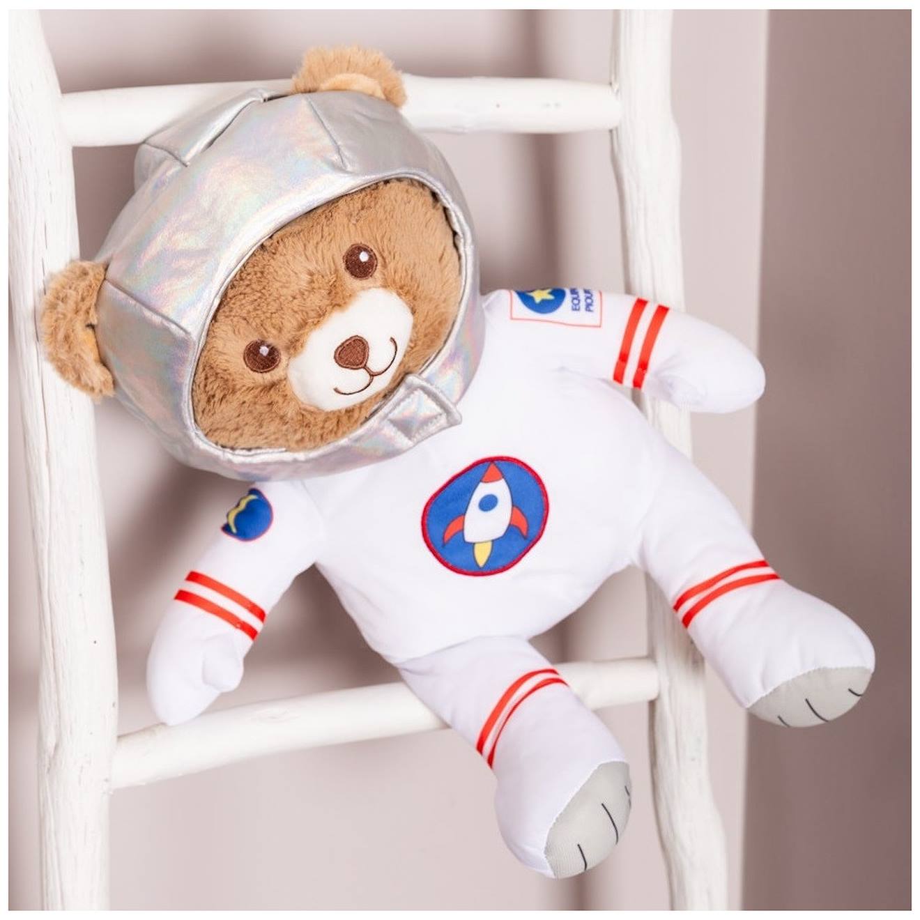 Peluche Ours Astronaute- Gaston Astronaute - 40 Cm Blanc (Pioupiou Et Merveilles) - Image 2