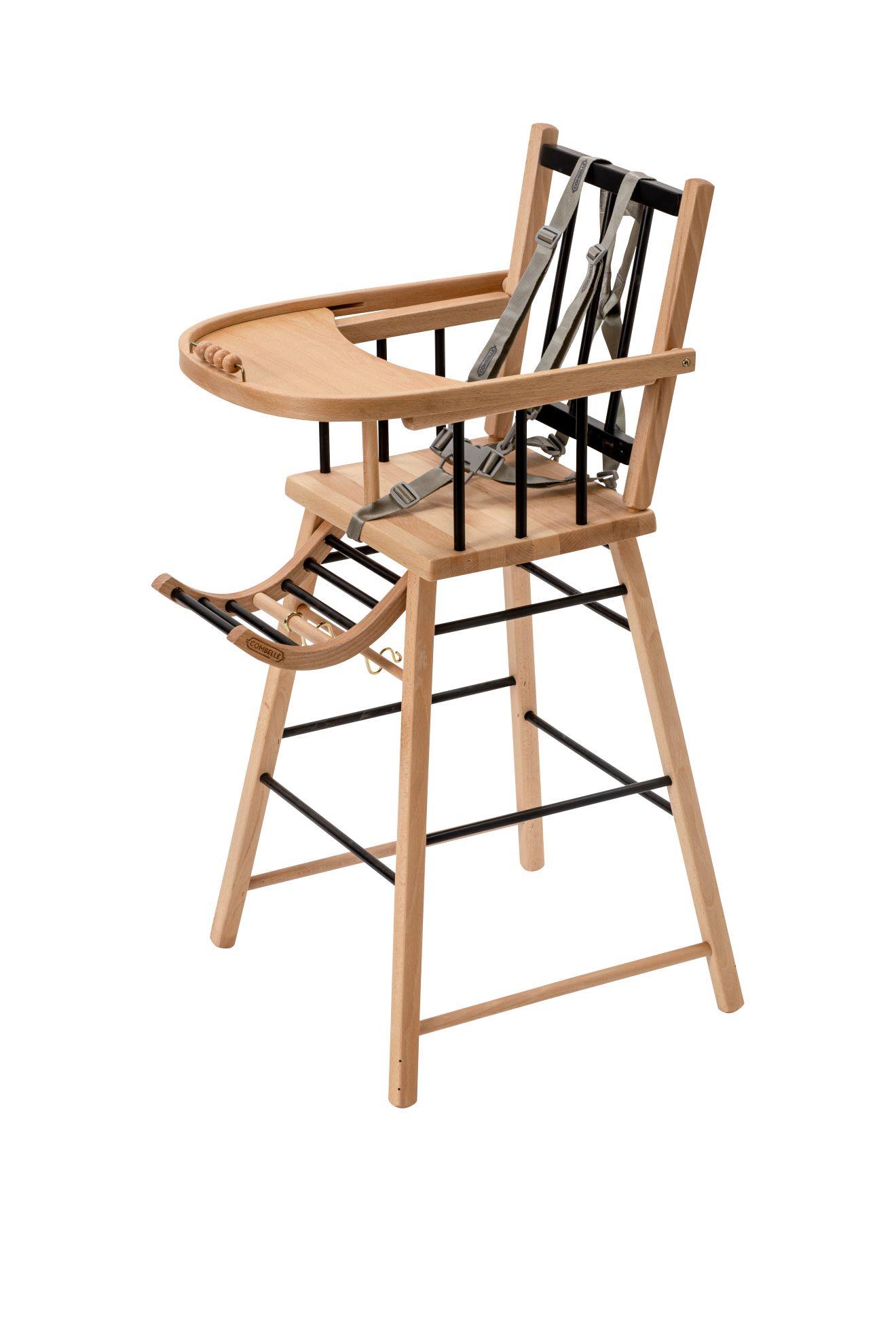 Chaise Haute Traditionnelle André Fixe Hybride Bois Et Noir