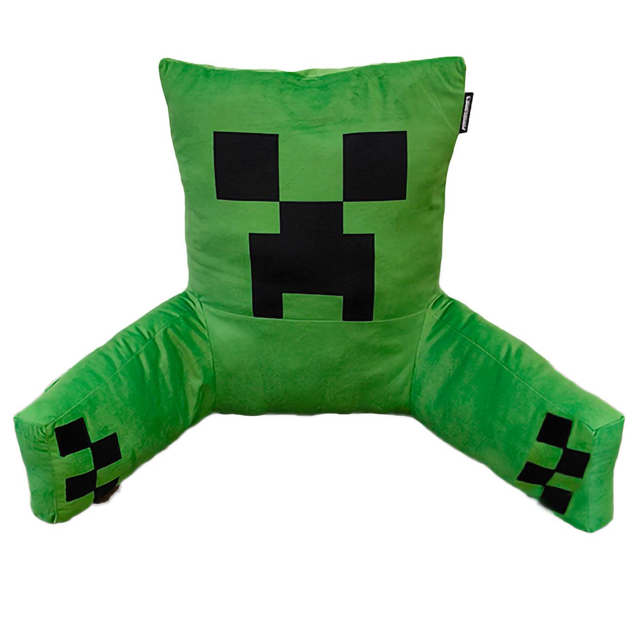 Coussin De Lecture Ultra-confortable Avec Dossier Haut Et Accoudoirs Minecraft Vert - Creeper