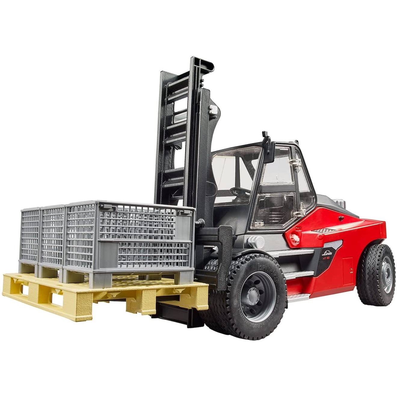 Chariot Élévateur Linde Ht160d Avec Palette Et 3 Gitterbox Multicolore