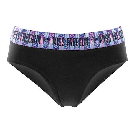Lot de 3 culottes  en coton ethnik Noir/rose/bleu/violet 2 - vertbaudet enfant 