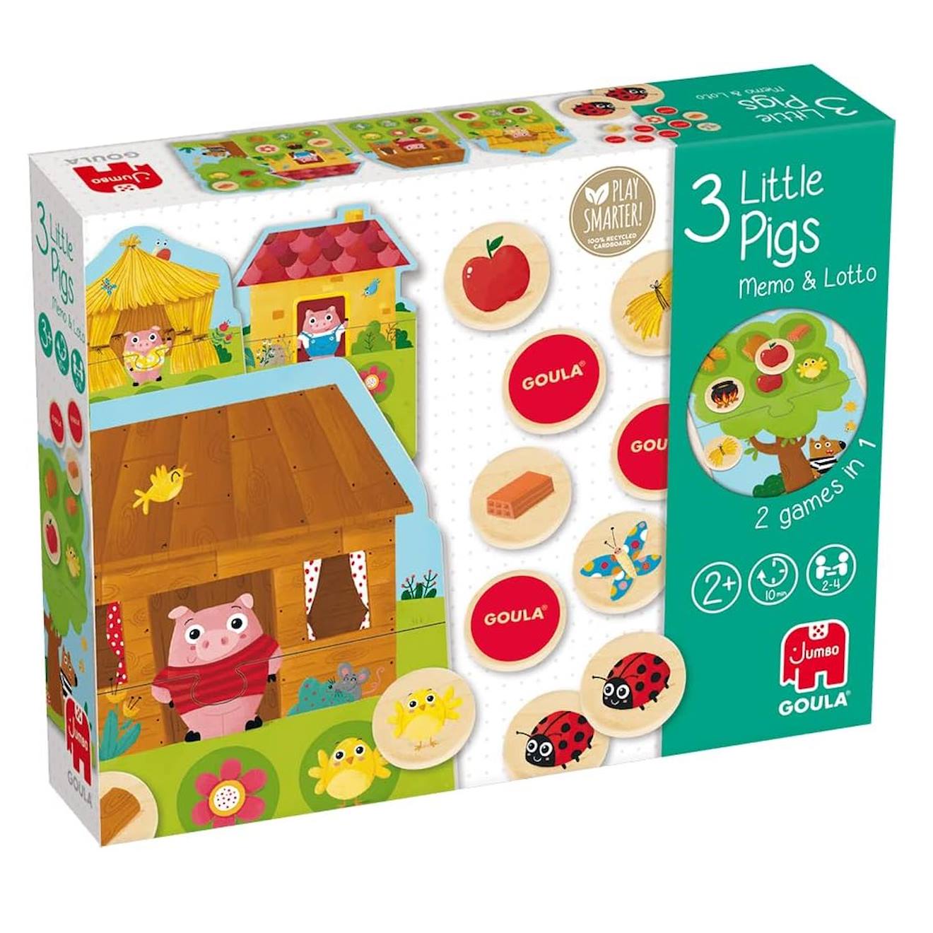 Mémo Et Loto Des 3 Petits Cochons Vert