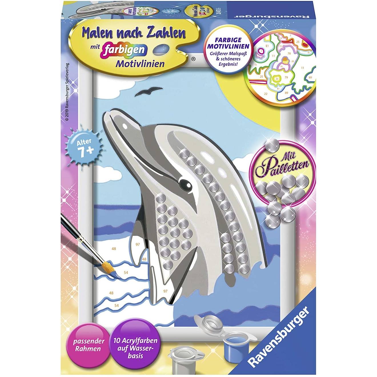 Peinture Par Numéros Dauphin Mnz So Multicolore