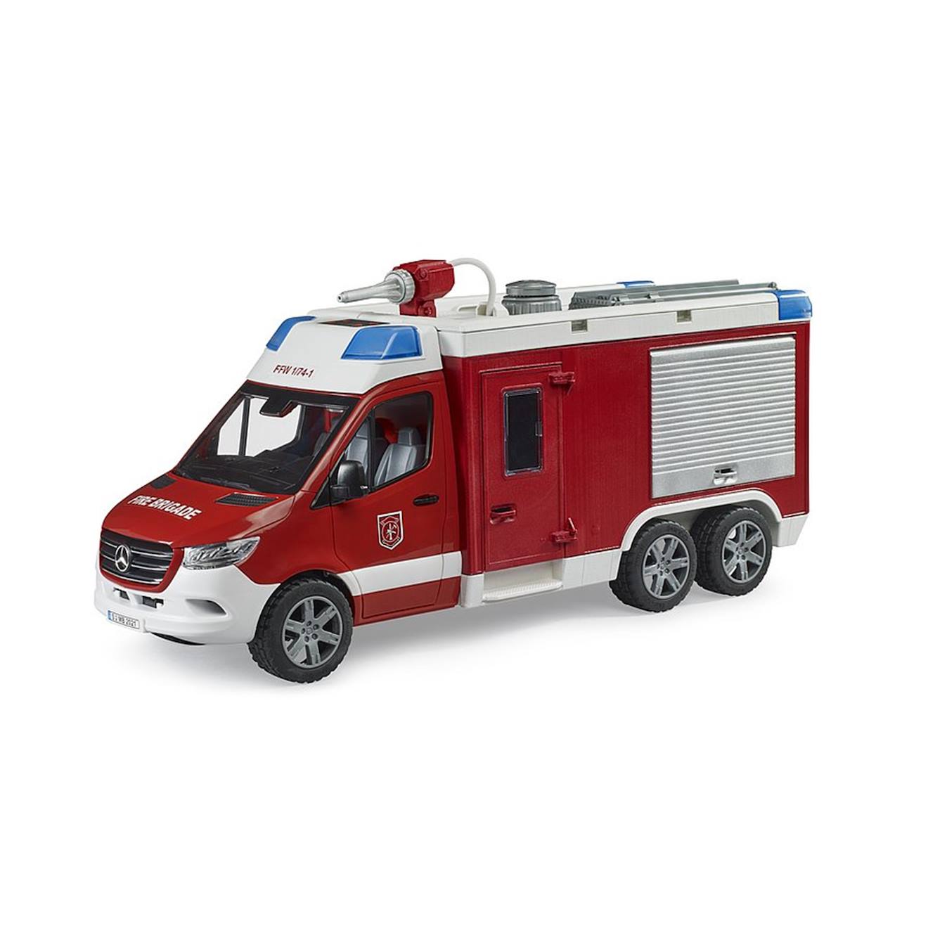 Fourgon De Pompiers Mb Sprinter Avec Module Son Et Lumière Rouge