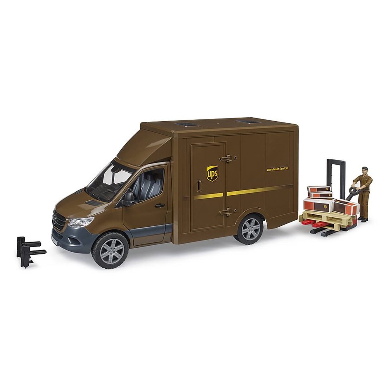 Camion Ups Mercedes Benz Sprinter Avec Conducteur Et Accessoires Multicolore