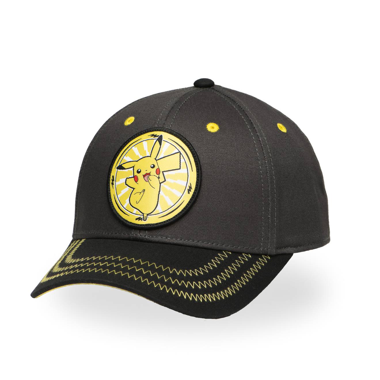 Casquette Baseball Pokemon Pikachu Noir/gris/jaune