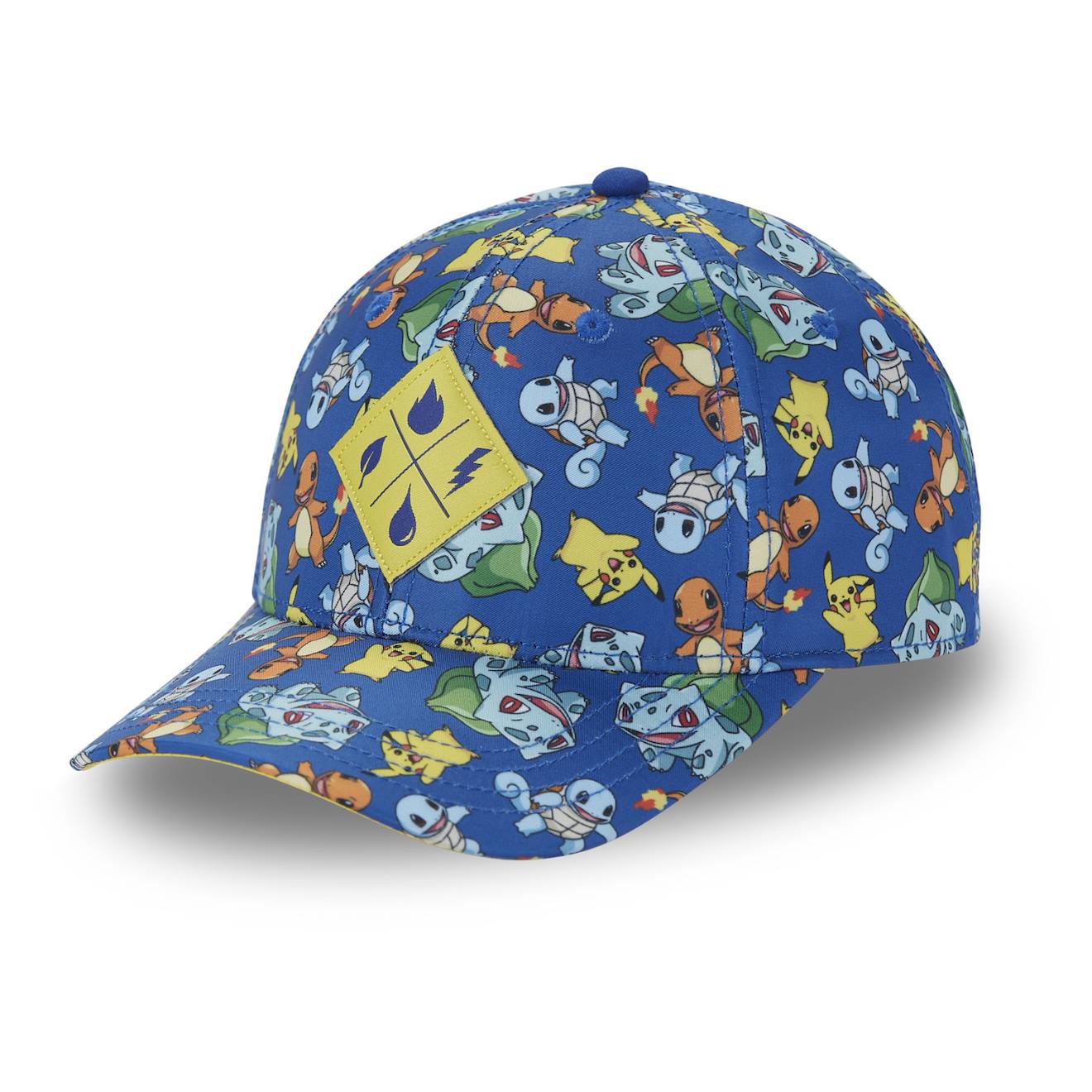Casquette Baseball Pokémon Jaune/bleu/orange/vert