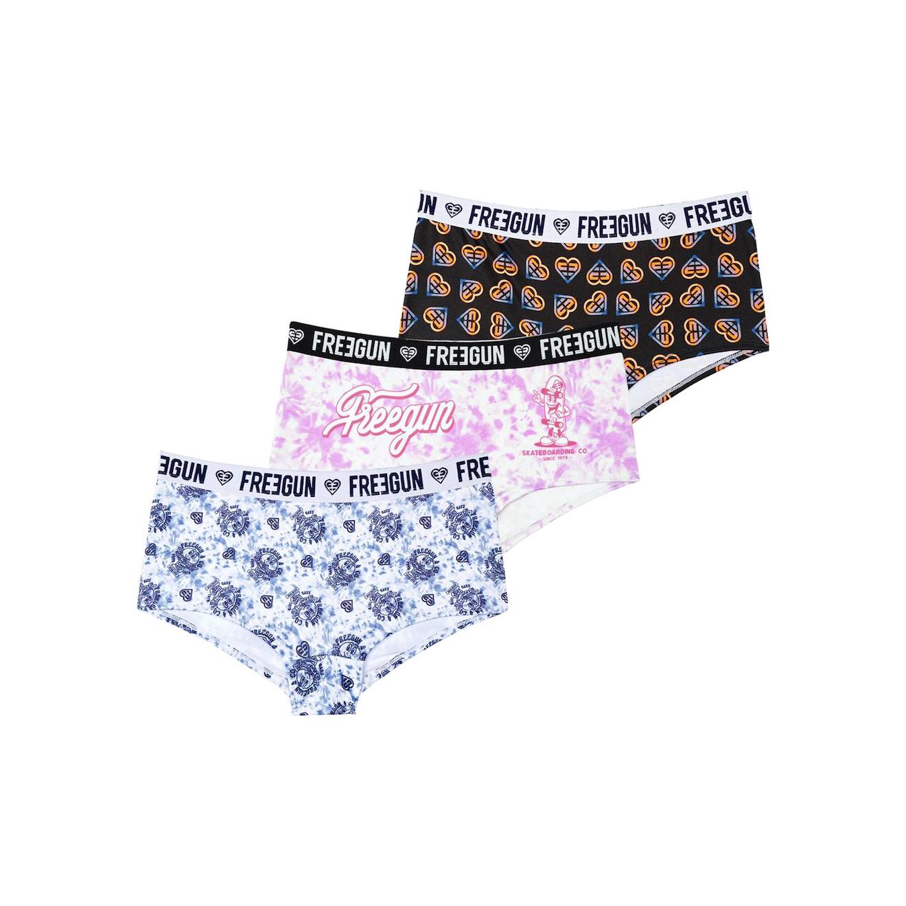 Lot De 3 Shortys Collection Jean Rose/noir/blanc