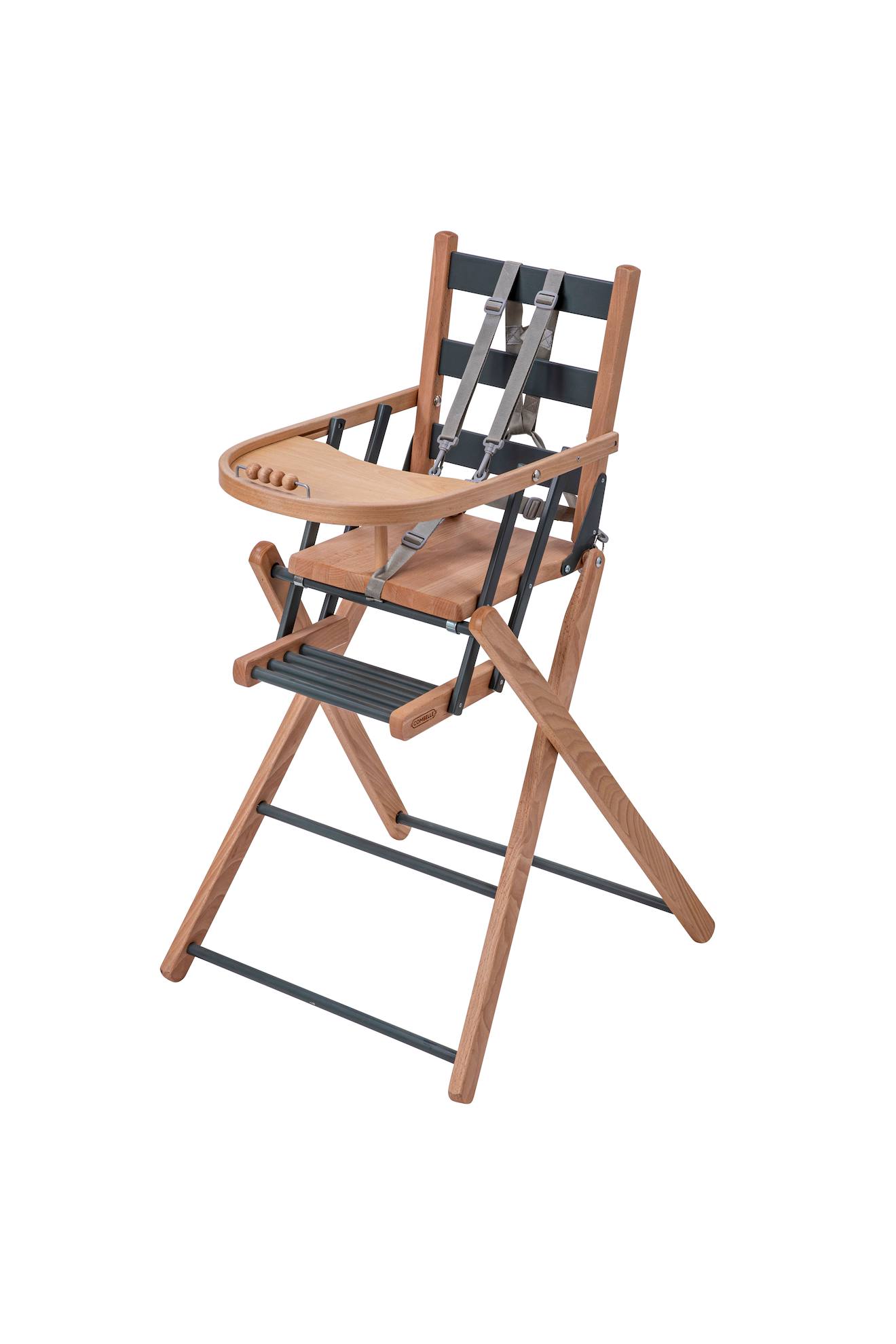Chaise Haute Sarah Extra-pliante Hybride Bois Et Kaki