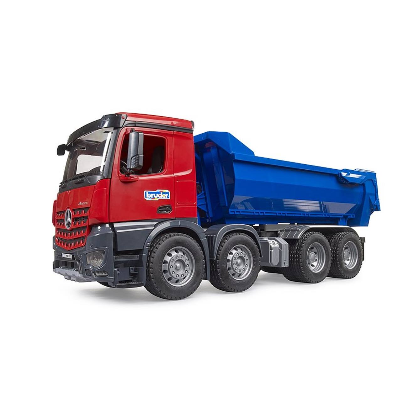 Camion Mb Arocs Halfpipe Kipp Lkw Rouge Et Bleu