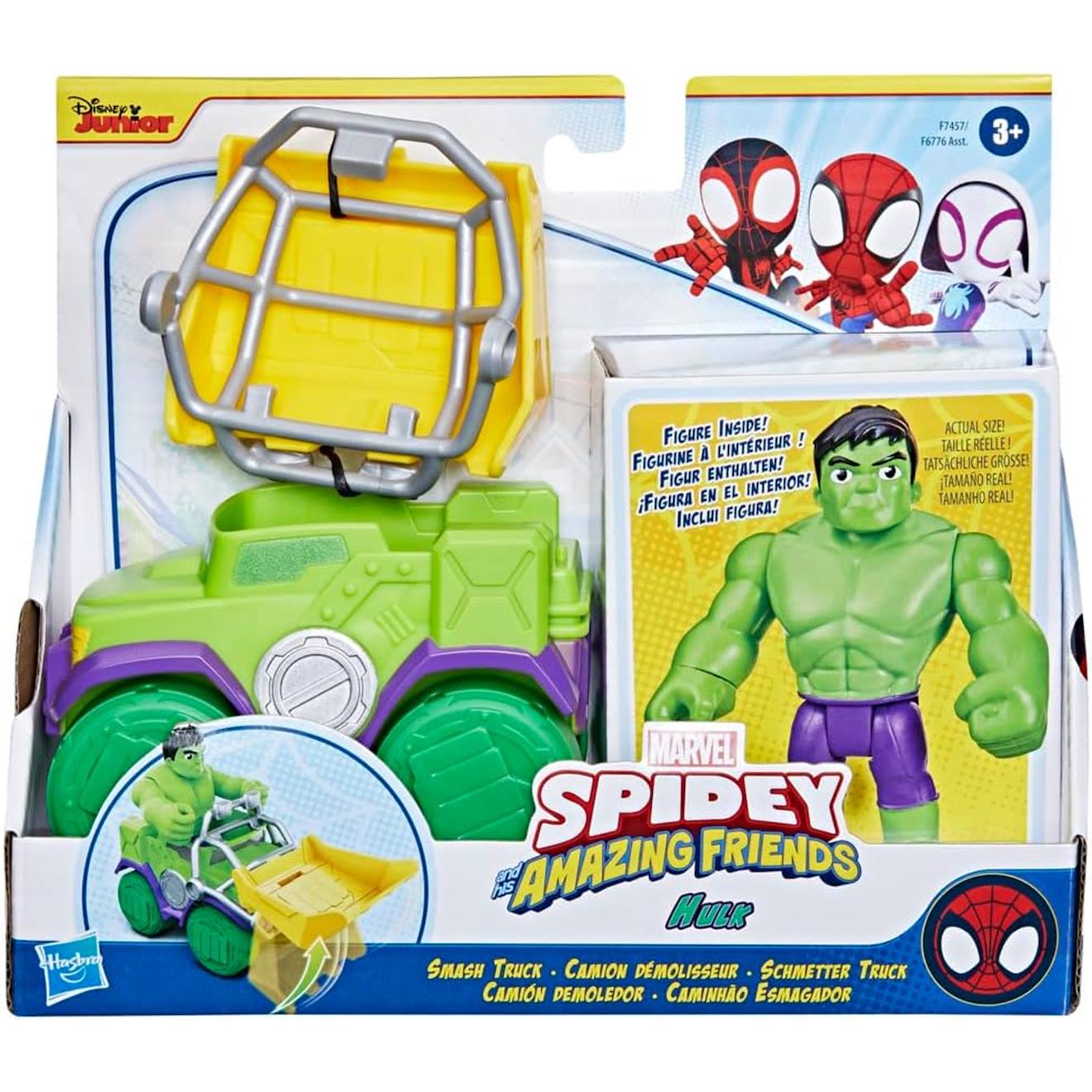 Marvel Spidey Et Ses Amis Extraordinaires, Coffret Camion Démolisseur De Hulk Vert