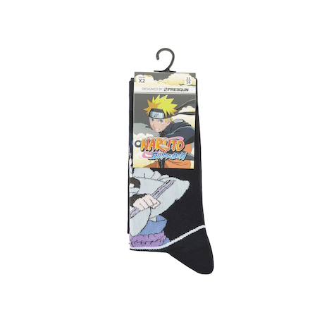 Lot de 4 paires de chaussettes naruto shippuden garçon Noir/rouge/orange/gris/jaune 6 - vertbaudet enfant 