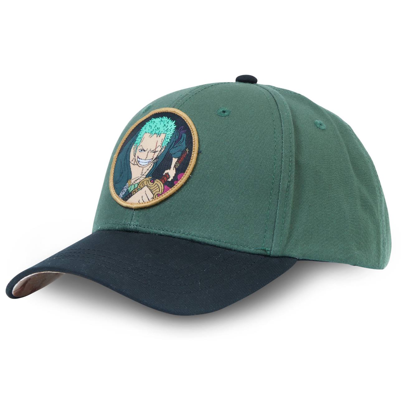 Casquette Baseball One Piece Zoro Vert Kaki/noir