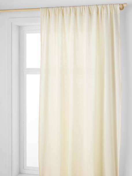 Vertbaudet - Rideau tube tamisant en gaze de coton blanc