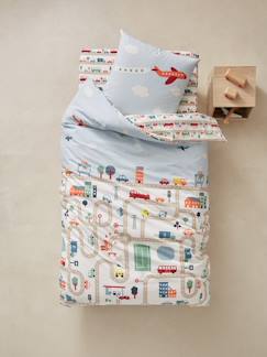 Parure housse de couette + taie d'oreiller enfant AUTO-CITY  - vertbaudet enfant