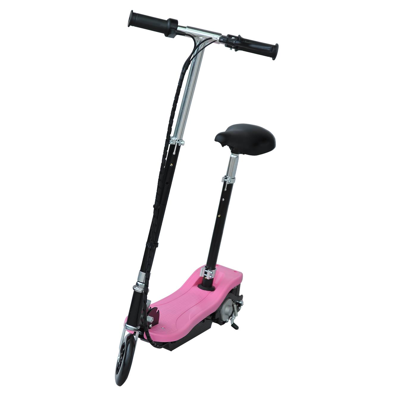 Trottinette Électrique Enfant Pliable 120w 10 Km/h Max. Hauteur Guidon Et Selle Réglable Rose