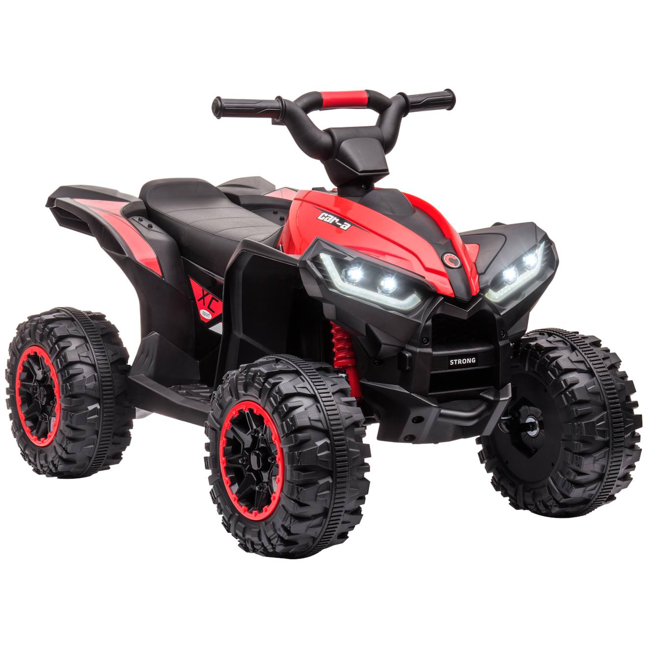 Quad Buggy Électrique Enfant 12 V 3 Km/h Max. Effets Lumineux Et Sonores Rouge
