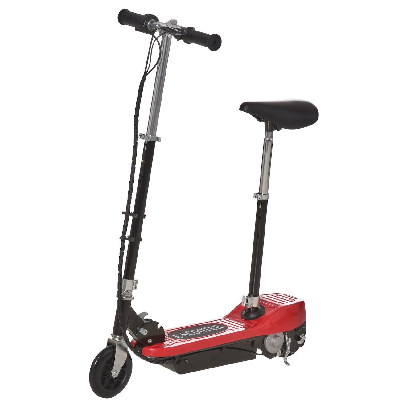 Trottinette Électrique Enfant Pliable 120w 10 Km/h Max. Hauteur Guidon Et Selle Réglable Rouge