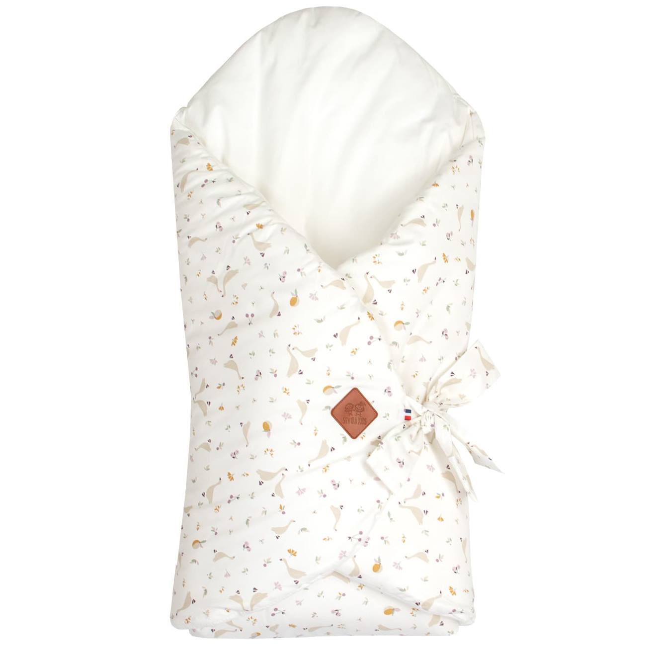 Couverture D'emmaillotage Évolutive En Coton Sidonia Sidonia, Beige, Écru, Blanc