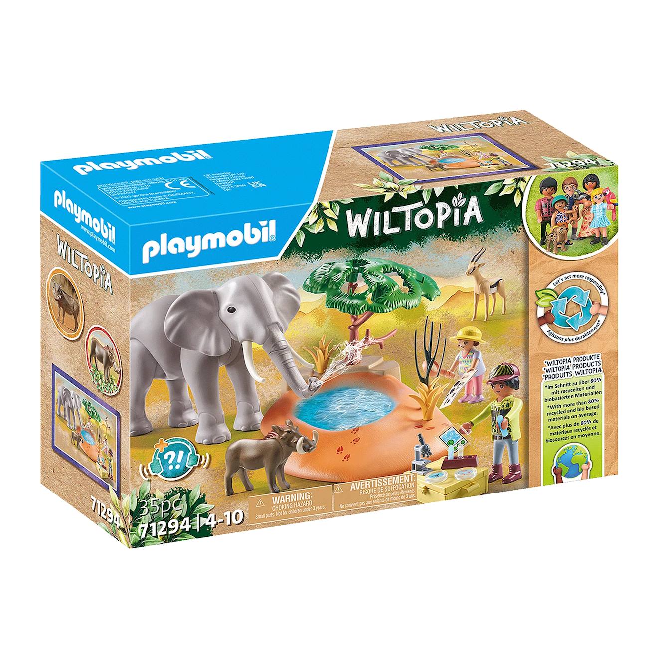 Wiltopia Explorateurs Avec Animaux De La Savane 71294 Multicolore