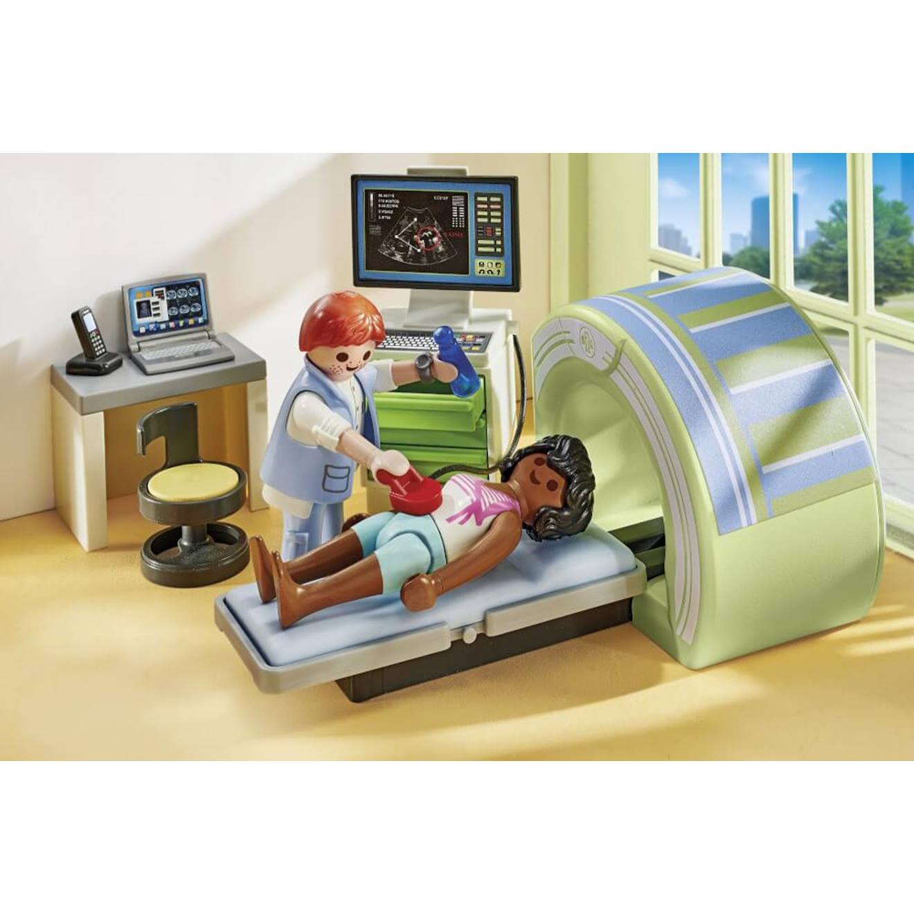 Playmobil 71618 Scanner Médical IRM Avec Patient – Set Action Heroes Dès 4 Ans, 2 Personnages Et Accessoires