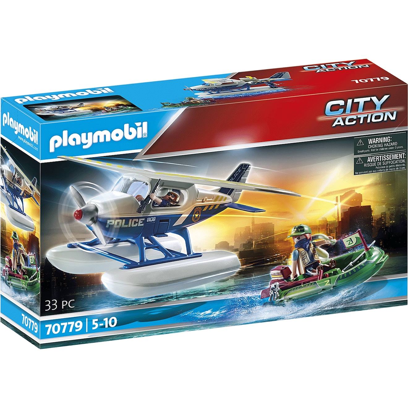 City Action Hydravion De Police Et Bandit 70779 Multicolore