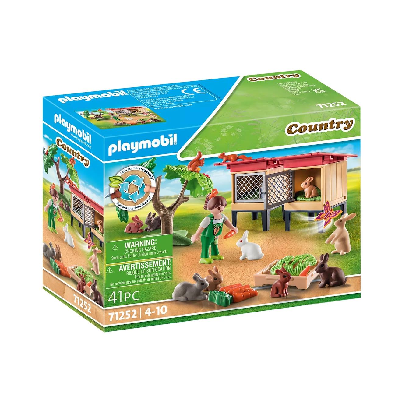 Country Enfant Avec Enclos Et Lapins 71252 Multicolore