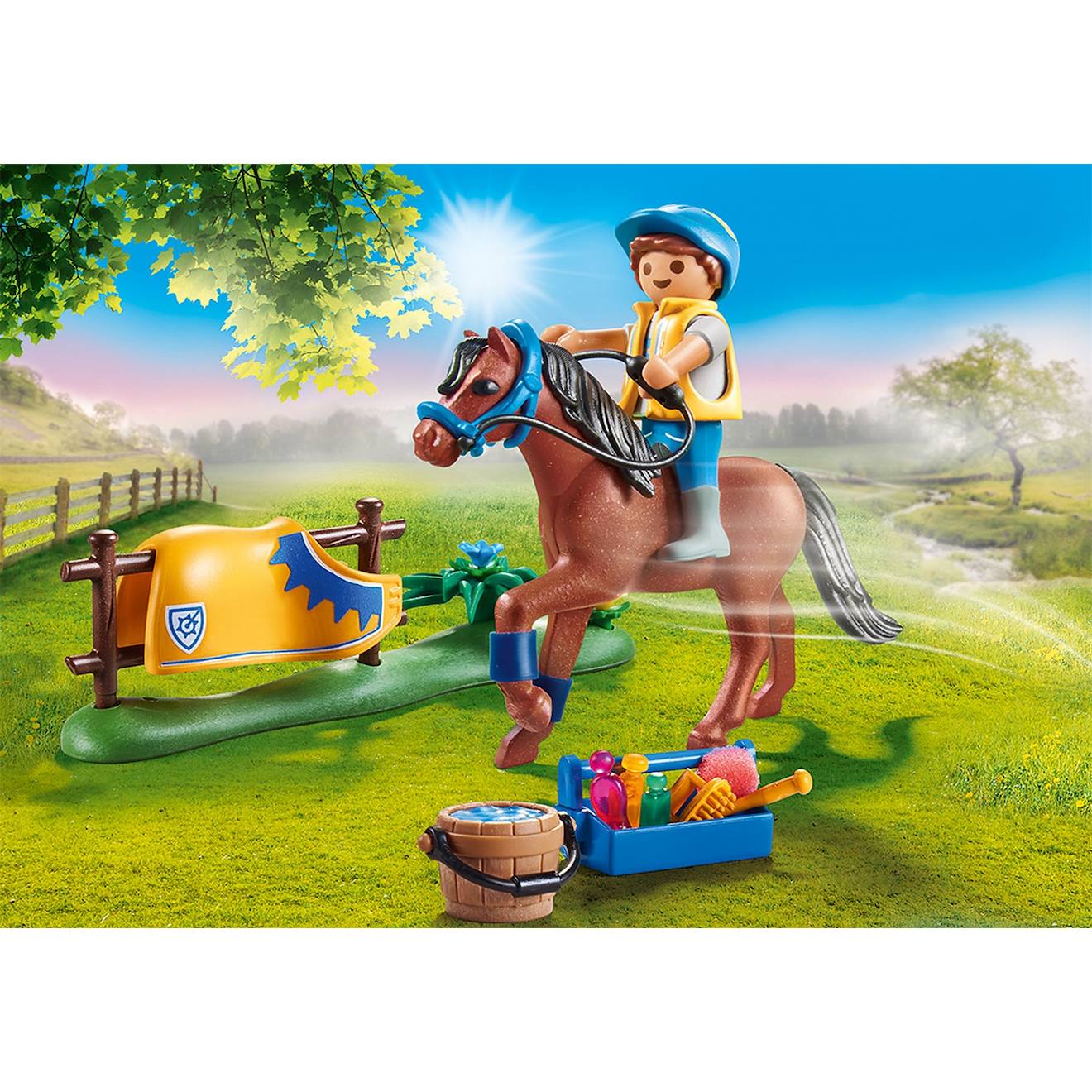 Country Cavalier Avec Poney Brun 70523 Multicolore