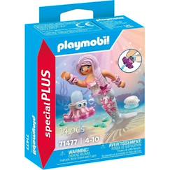 Jouet-Jeux d'imagination-Figurines, mini mondes, héros et animaux-Sirène avec pieuvre à éclabousser 71477