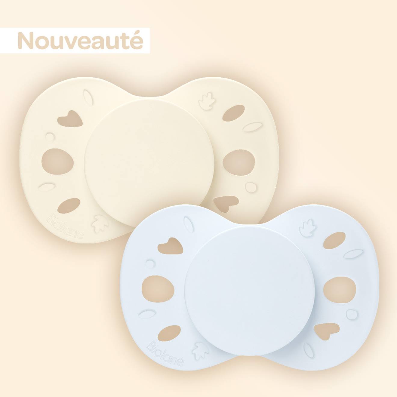 Sucette Anatomique Essentielle - 0-6 Mois - Lot De 2 Bleu + Beige