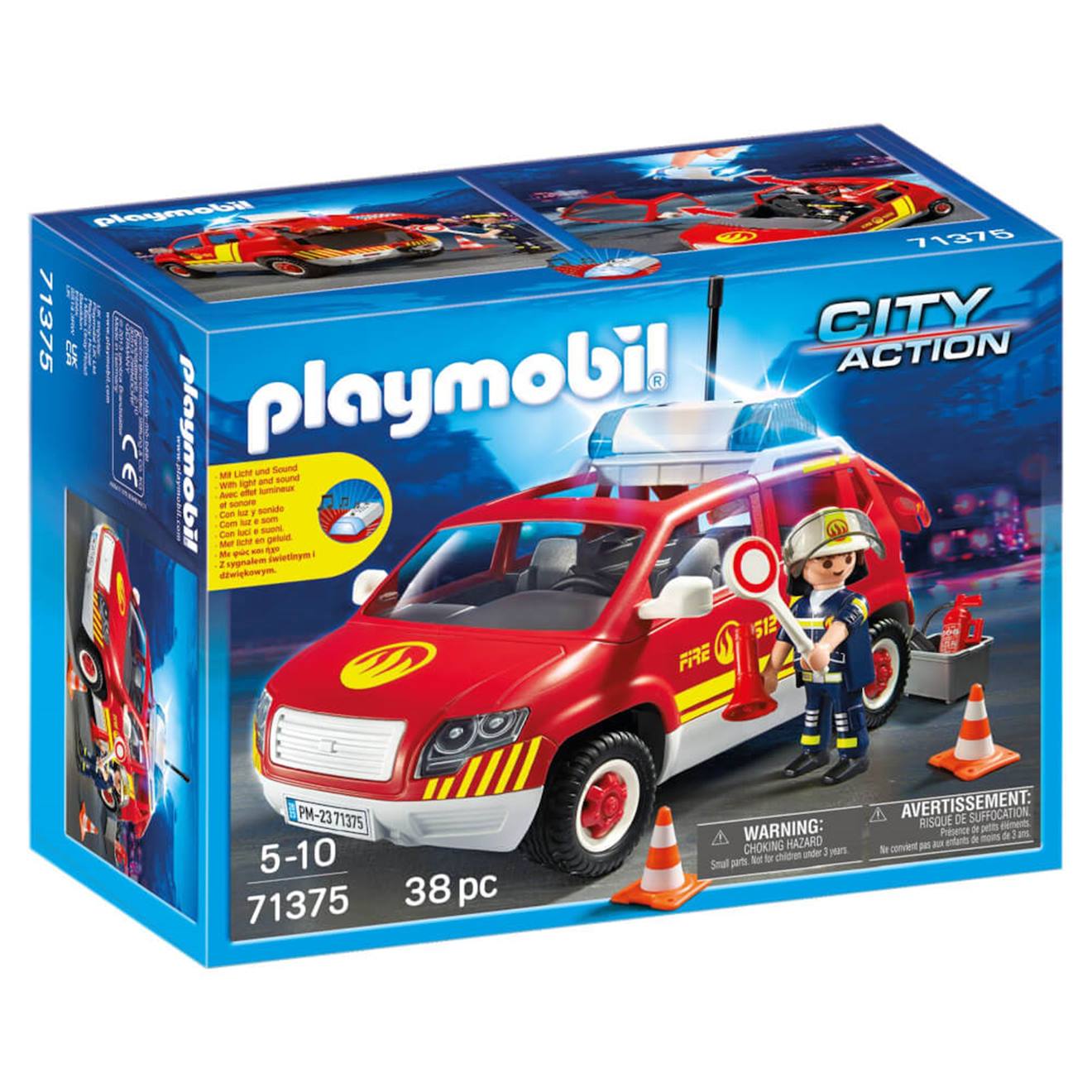 City Action Véhicule De Pompiers Avec Son Et Lumière 71375 Multicolore