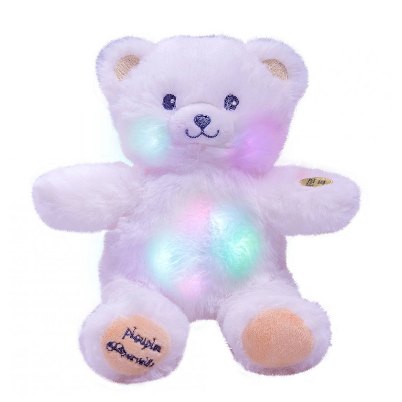 Peluche Ourson Lumineux Gaston Blanc