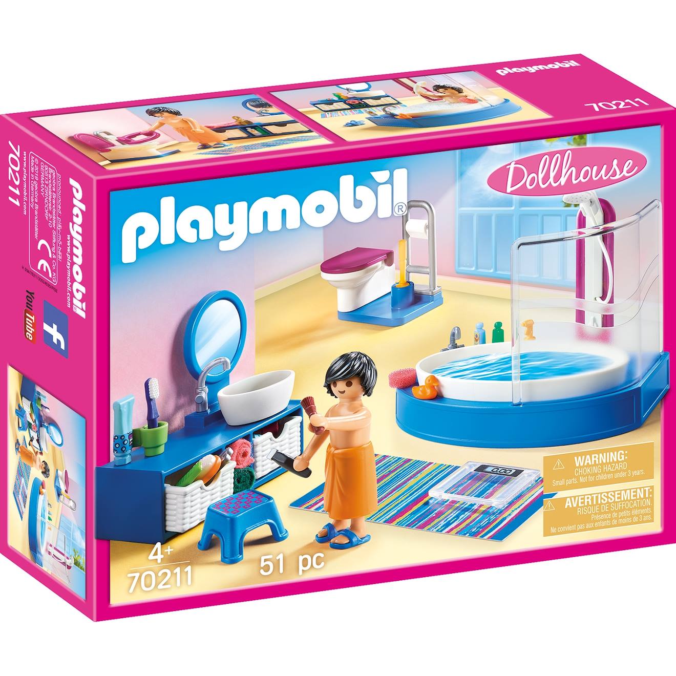 Dollhouse - Salle De Bain Avec Baignoire 70211 Multicolore