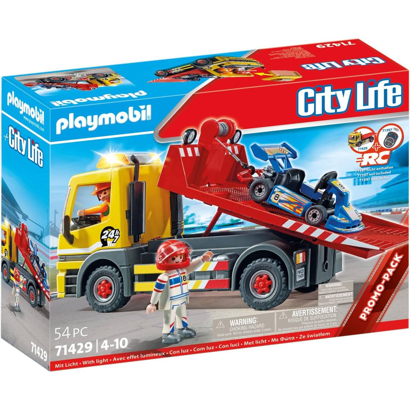 City Life Dépanneuse Avec Quad 71429 Multicolore