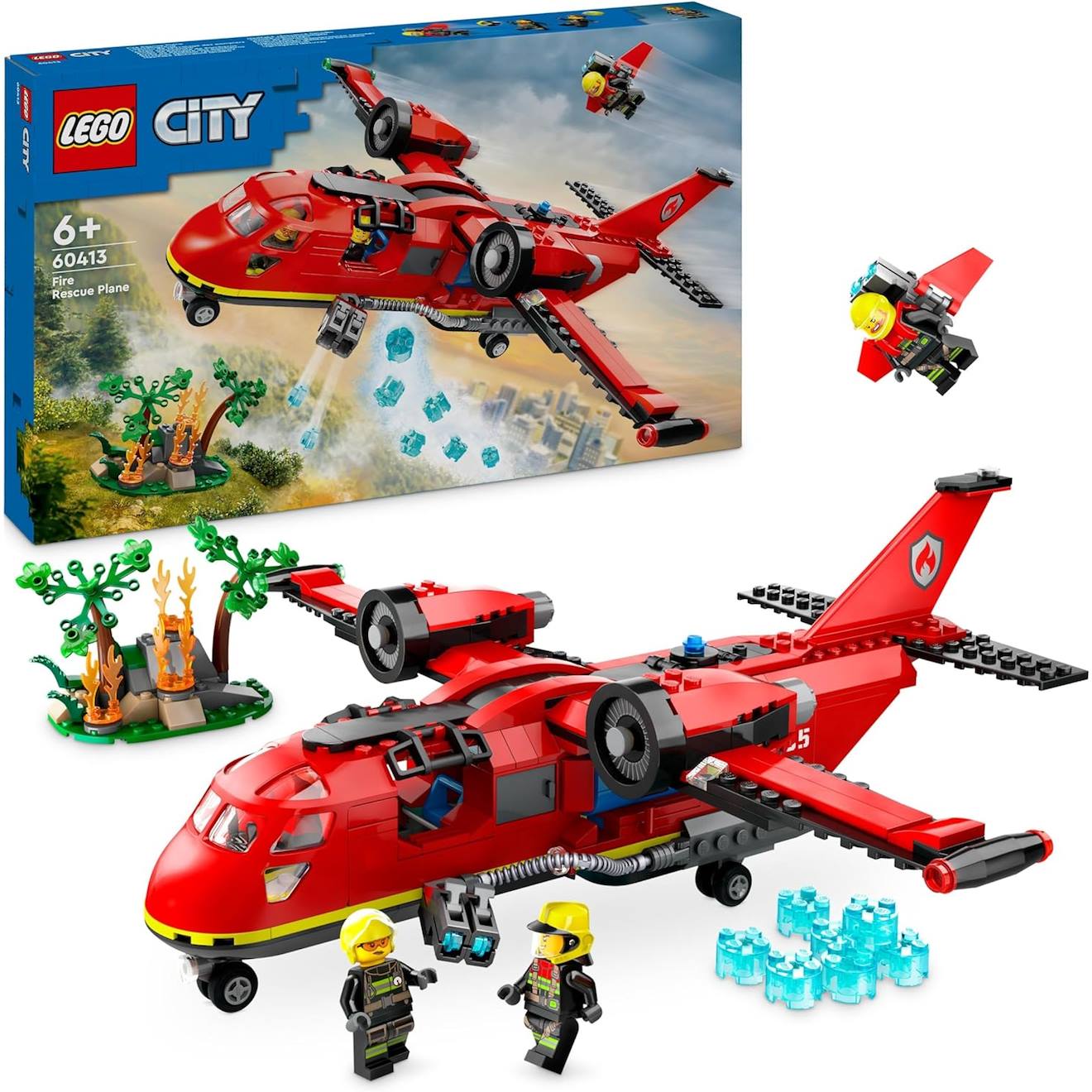 L'avion De Sauvetage Des Pompiers 60413 Multicolore
