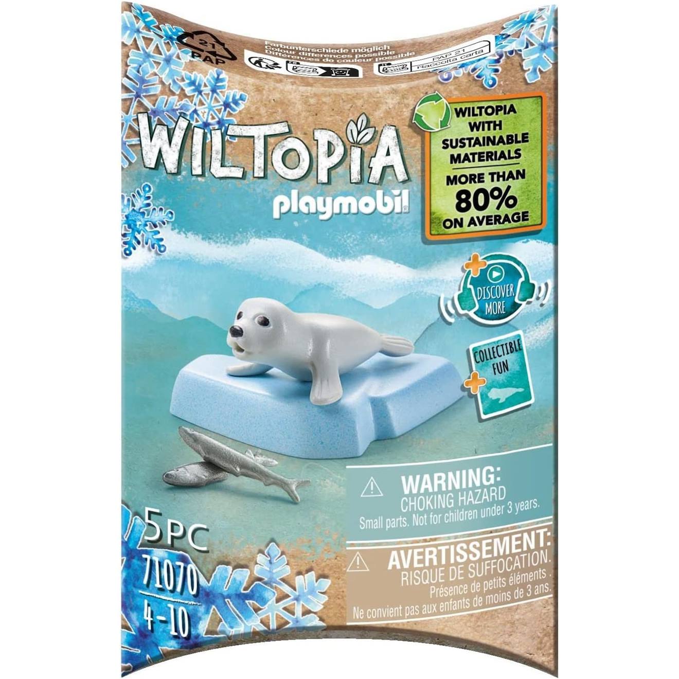Wiltopia Bébé Phoque 71070 Gris Et Bleu