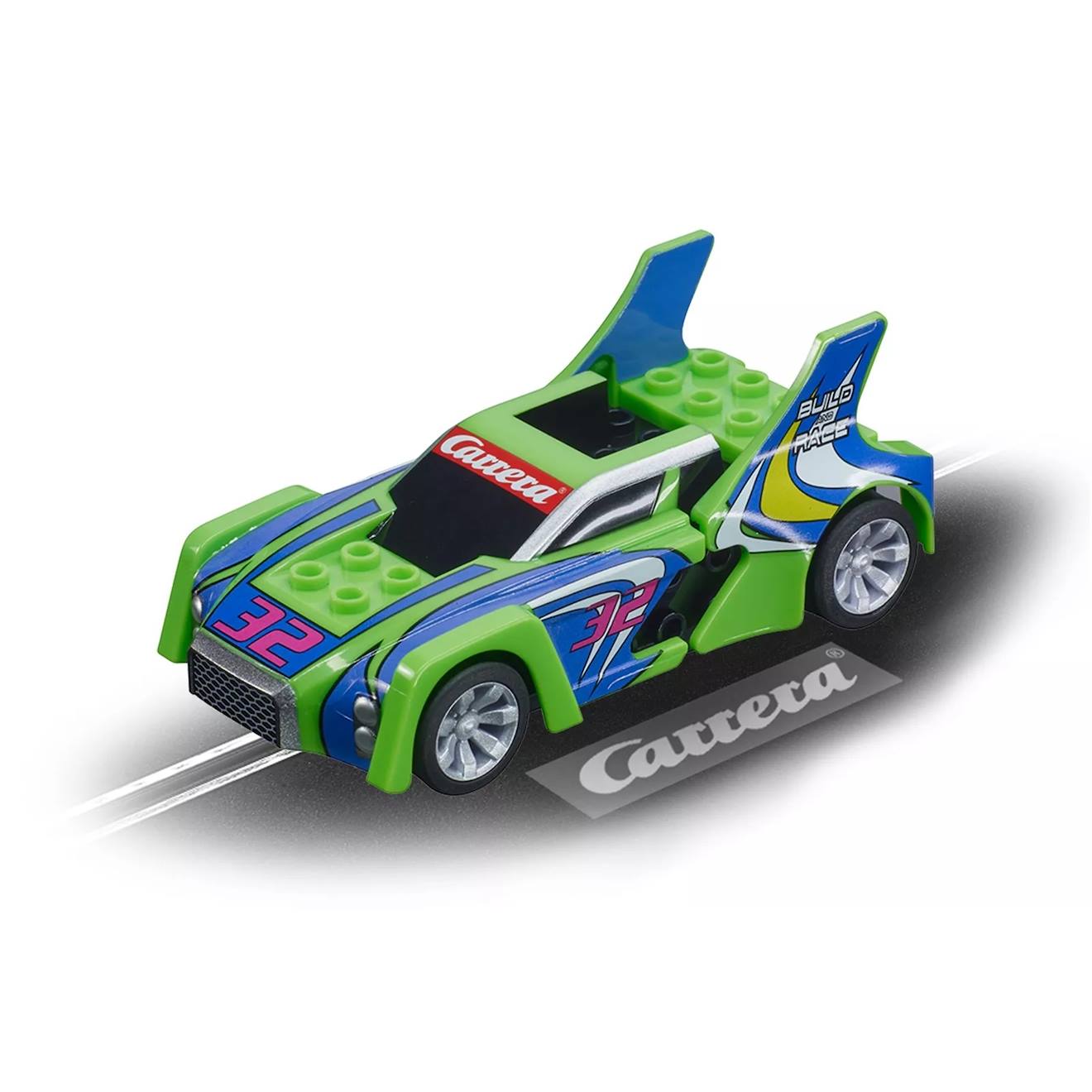 Build N Race - Race Car Green Vert Et Bleu