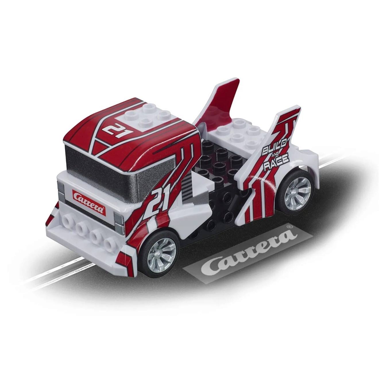Build N Race - Race Truck White Blanc Et Rouge