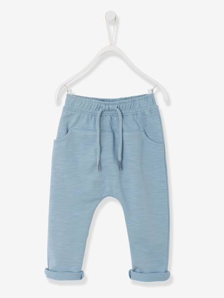 Pantalon molleton bébé garçon uni BASICS beige sable+bleu ardoise+bleu clair+brique+cannelle+caramel+gris clair chiné+Marine grisé+tilleul foncé 7 - vertbaudet enfant 