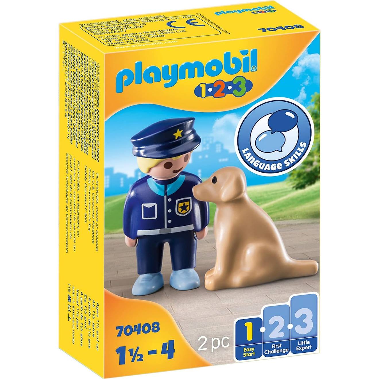 1 2 3 Policier Avec Chien 70408 Multicolore