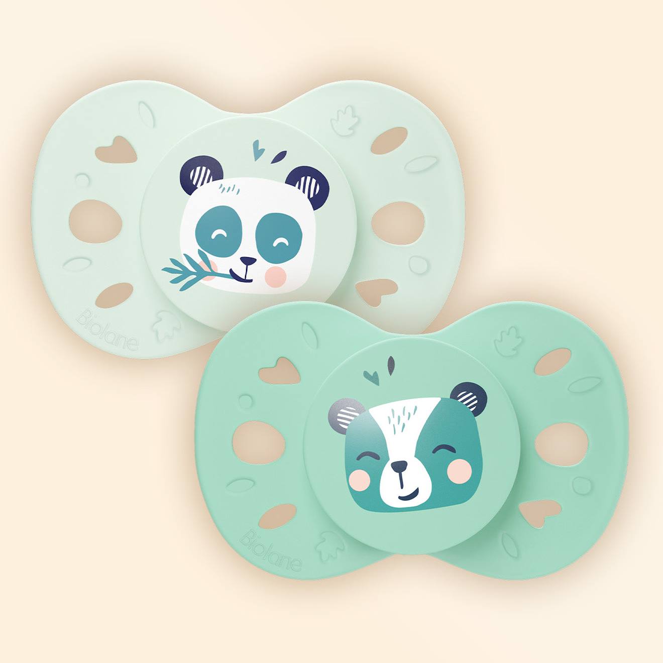 Sucette Anatomique Animaux - 18+ Mois - Lot De 2 Vert