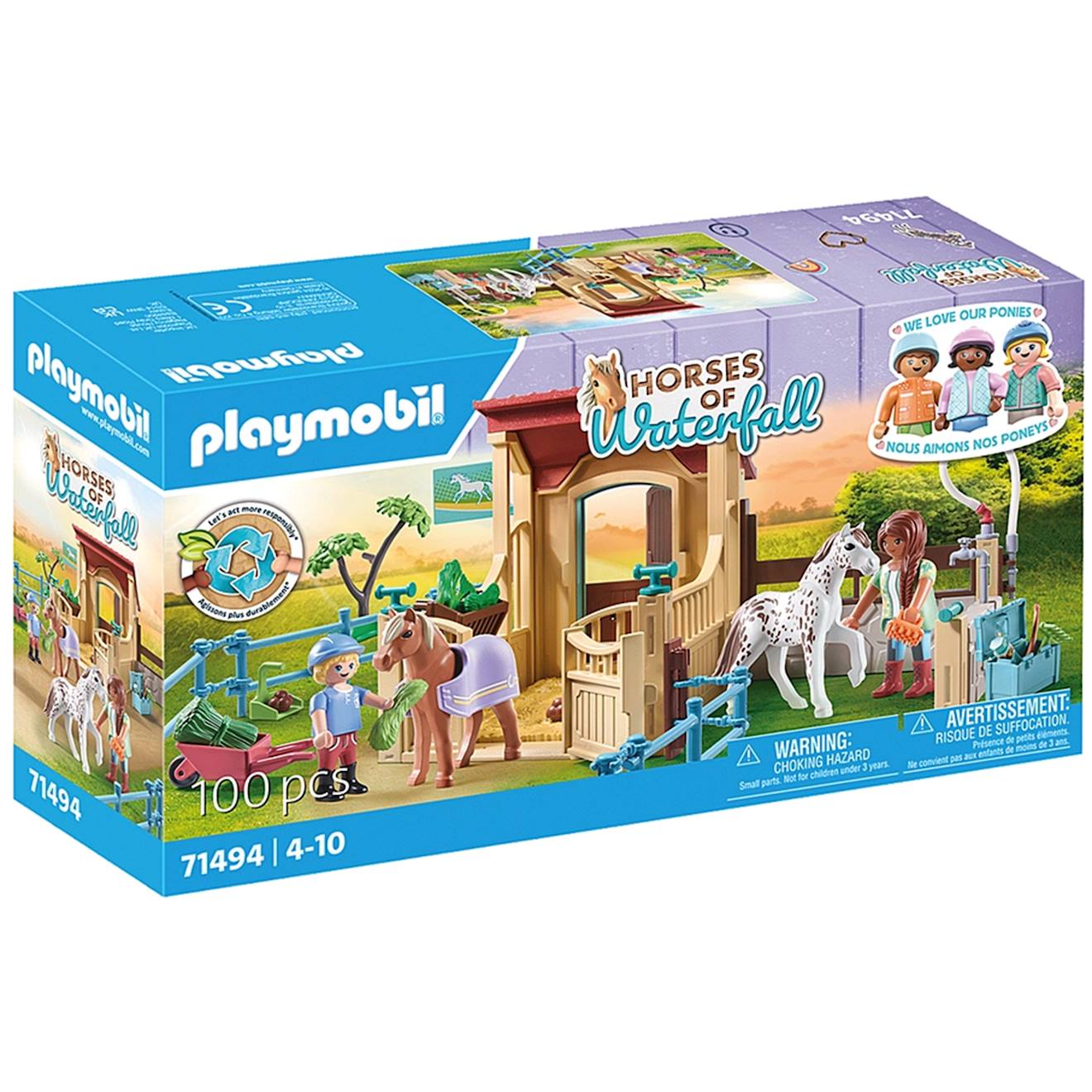 Cavalières Avec Box Et Poneys 71494 Multicolore