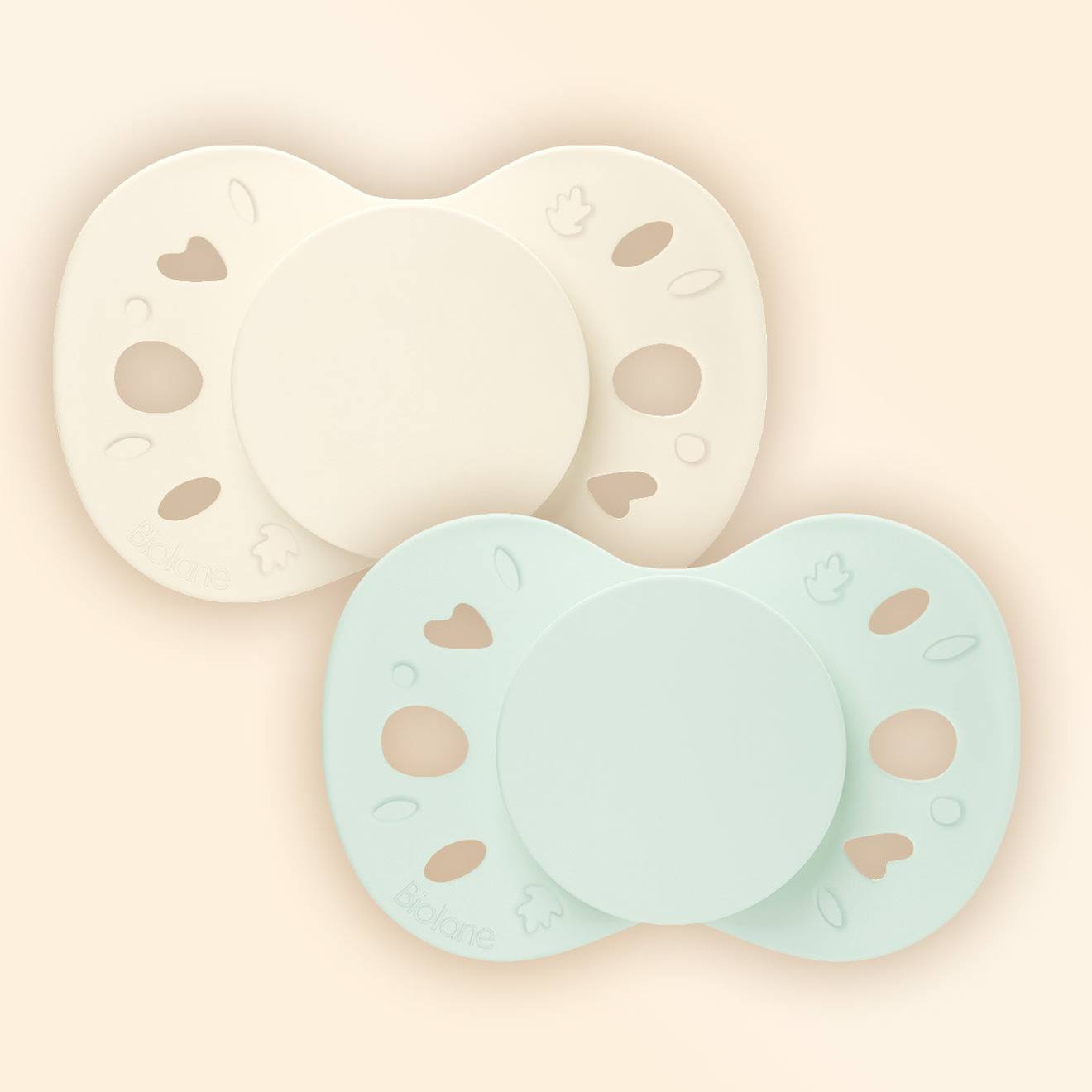 Sucette Anatomique Essentielle - 6-18 Mois - Lot De 2 Vert + Beige