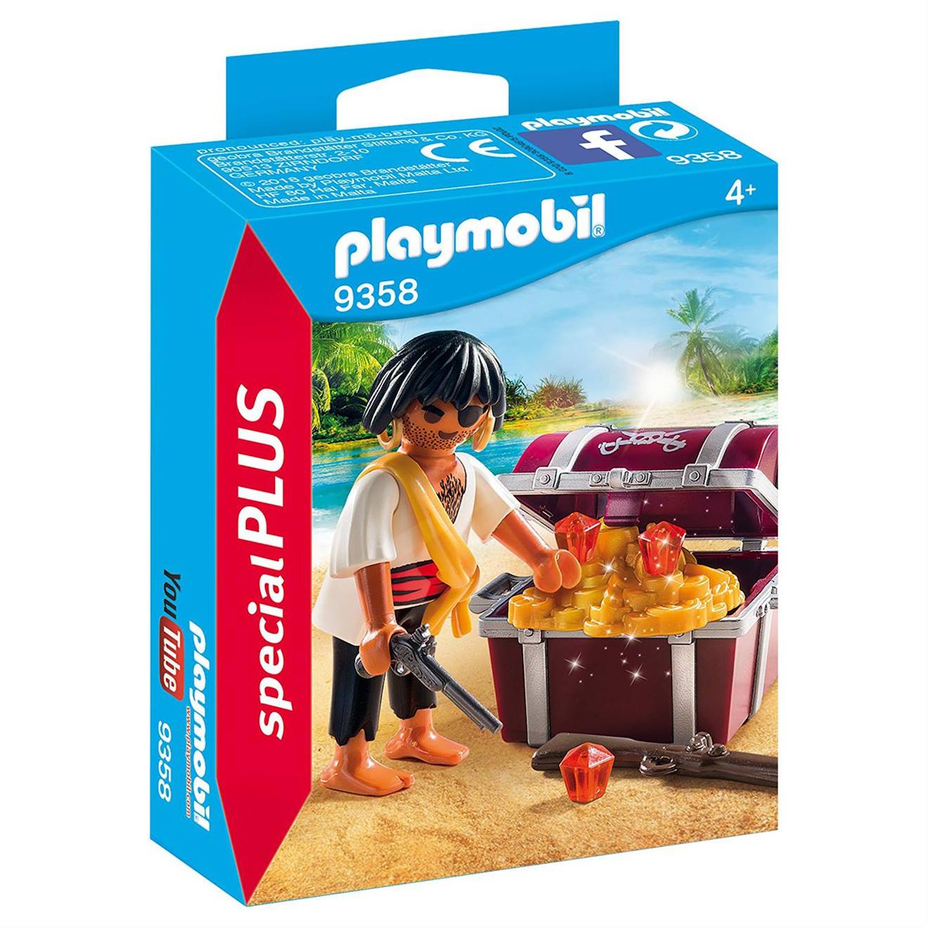 Figurines - Pirate Avec Coffre Au Trésor 9358 Multicolore